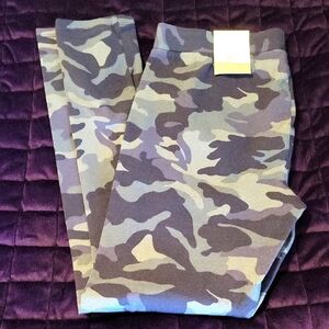 Blue Camouflage Leggings NWT Size S